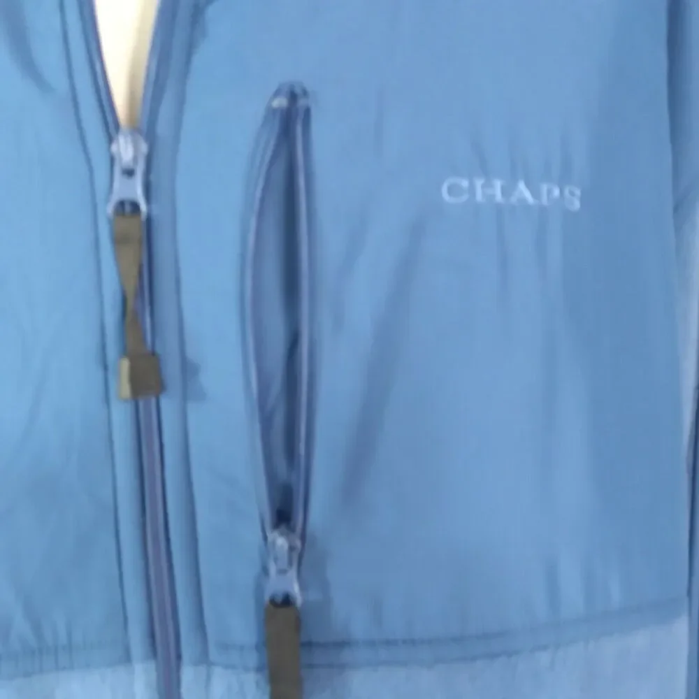 Chaps Ralph Lauren‎ Fleece Jacket Mens 2XL Blue Full Zip Outdoor